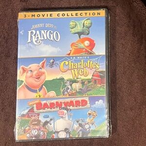 DVD 3 MOVIE COLLECTION - RANGO, CHARLOTTE’S WEB and BARNYARD NEW​